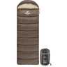 Спальный мешок NATUREHIKE U SERIES U250 6927595767207L двойной хлопок осень-зима Brown молния слева